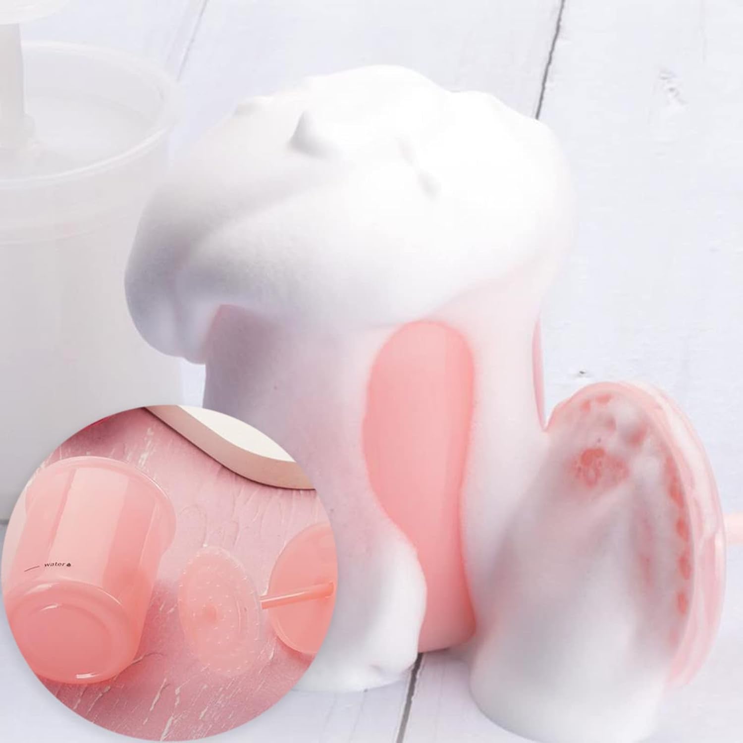 Foam Maker Plastic Bubble Maker Foamer Portable Shower Bath Shampoo Face Cleanser Bubble Foamer Device Facial Cleansing Tool Skin Care
