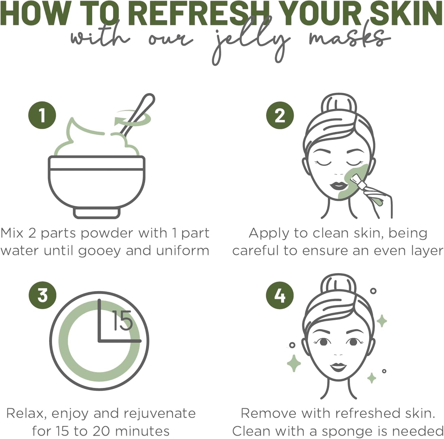 Peel-Off Tea Tree Jelly Mask for Face Care – a 23 Fl Oz Rubber Mask Jar for 30 to 35 Treatments – a Skin Care Moisturizing Gel Mask of Spa Set for Men, Women and Adults