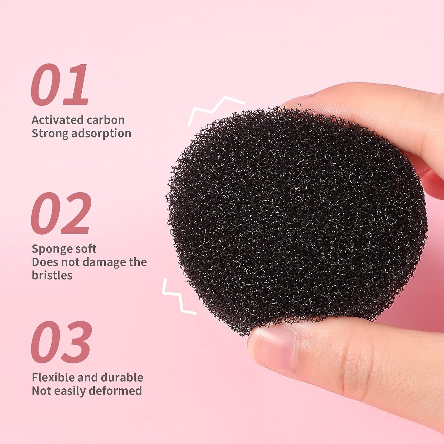 Makeup Brush Cleaner Set, 3 in 1 Brush Cleaner Solid Coconut Oil Cleanser, Color Removal Sponge and Brush Cleaning Mat - Easy to Clean Blenders Brushes Shampoo Removes Shadow Color