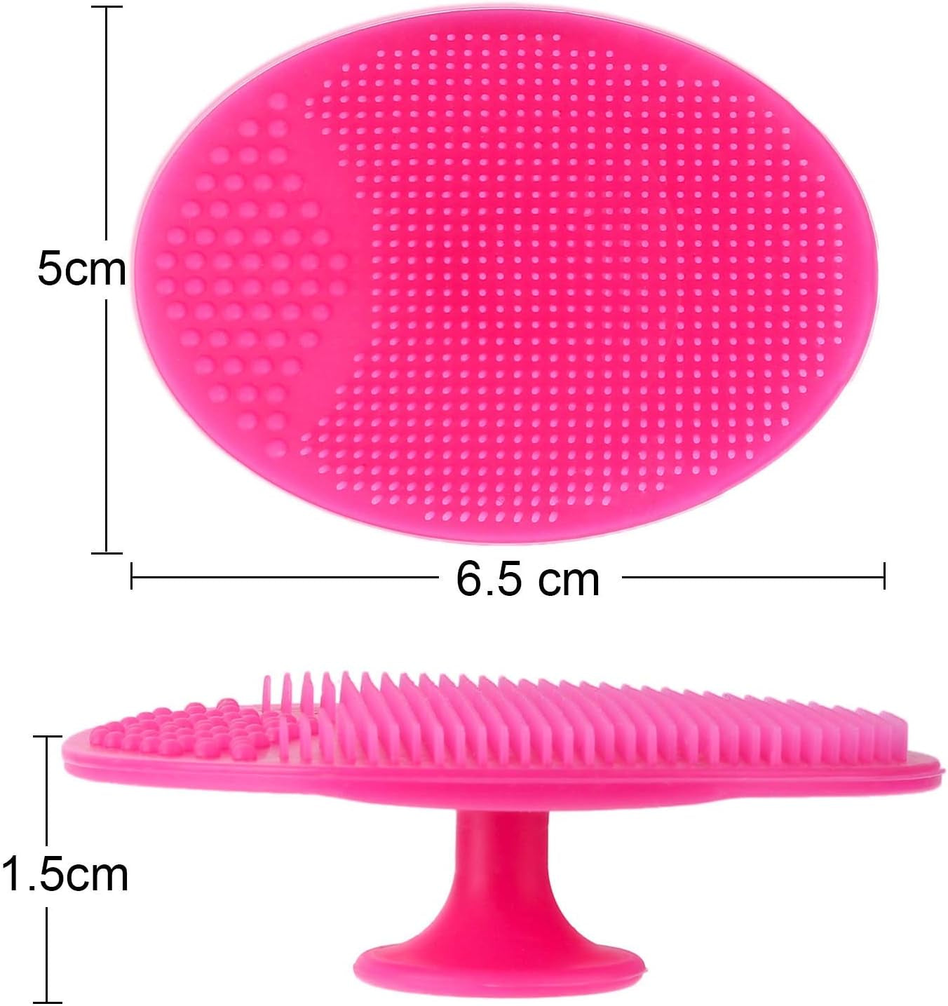 Facial Cleansing Brush,Soft Silicone Face Scrubber,Facial Exfoliation Scrub for Massage Pore Cleansing Blackhead Removing Deep Scrubbing for All Kinds of Skins (2Ed-Fruit Green+Light Blue)