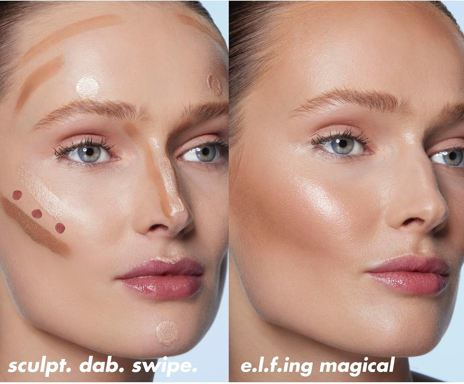 Halo Glow Contour Beauty Wand, Liquid Contour Wand for a Naturally Sculpted Look, Buildable Formula, Vegan & Cruelty-Free, Tan/Deep